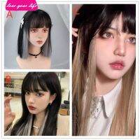 【Eul】Blackpink Lisa วิกผมยาวตรงสีเงินสีเทาสําหรับผู้ชาย