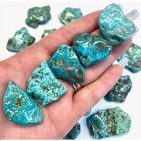 1 Pc Turquoise Polished Stone, Tumbled Turquoise from Mexico, "Wavy" Turquoise Stone, Turquoise Tumble