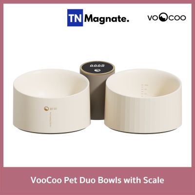 [ชามอาหารสัตว์] VooCoo Pet Duo Bowls with Scale