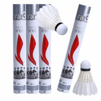 New 15PCS Professional Badminton Balls A60E White Goose Feather Training Badminton Ball Shuttles With Tube Balls Accessories