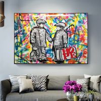 HOPE Graffiti Art ภาพวาดผ้าใบ Pop Street Sport ภาพผนัง Modern Home Living Room Decor