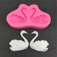 【Ready Stock】 ❀☜☬ E05 2-Cavity Swan Silicone Mold DIY Cake Decorations Mold Jelly Chocolate Mold Ice Tray Aromatherapy Plaster Silicone Mold