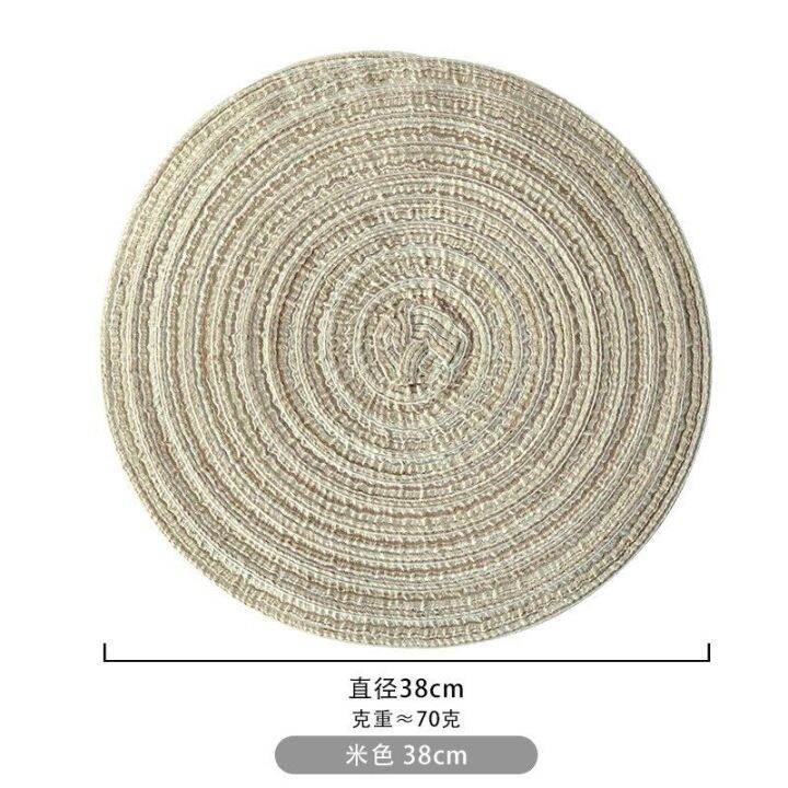 30cm-cotton-yarn-placemat-fabric-woven-round-heat-insulation-pad-western-placemat-anti-scalding-coaster-bowl-table-mat-pot