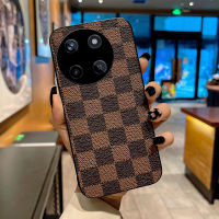 เคสโทรศัพท์ KONSMART สำหรับ Realme 11 4G 5G 11 Pro 11 Pro + 5G C53 C51ใหม่ล่าสุด2023แบรนด์หรูกระดานหมากรุกย้อนยุคเคสใส่โทรศัพท์หนัง PU สำหรับ OPPO A38 4G A58 4G A78 4G 2023