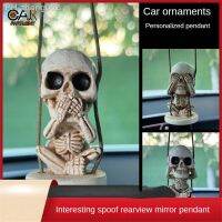 Fashion Decorative Pendant Fine Workmanship Car Mirror Pendant Durable Terrifying Pendant Resin Skull Car Pendant Lovable