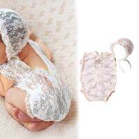 Baby Lace Romper Dress Newborn Photography Prop Outfit Breathable Skin friendly Mesh Clothing with Headwear 0-1 Month Sets  Packs