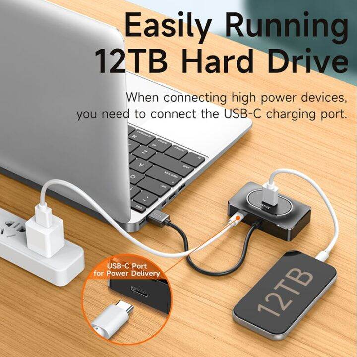 jasoz-ฮับ-usb-4-prot-3-0ความเร็วสูงฮับ-usb-c-อะแดปเตอร์แยกสำหรับพีซีแฟลชไดร์ฟอุปกรณ์แม็คบุ๊ค-type-c-usb-เครื่องขยายสัญญาณ-feona