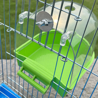 แขวนนกอาบน้ำ Cube ด้วยสกรูคงที่นกแก้วอ่างอาบน้ำอาบน้ำห้องอาบน้ำฝักบัวกล่องกรงอุปกรณ์เสริมสำหรับกล่องน้ำนก