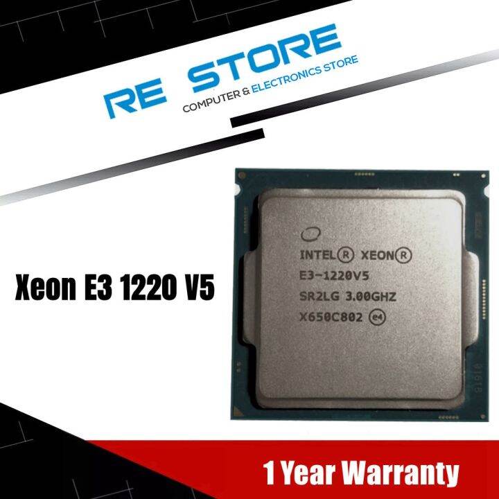 Used Intel Xeon E3 1220 V5 3Ghz 8MB 4 Core LGA 1151 CPU Processor E3 ...