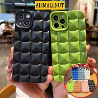 เคสโทรศัพท์มือถือ ป้องกันกล้อง ลายตาราง สีเขียว สีดํา สําหรับ IPhone 14 13 12 X XR 7plus