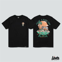 เสื้อยืดลำลองฤดูร้อน Just say bad เสื้อยืดลาย รุ่น Aloha  สีดำ ขาว ( ลิขสิทธิ์แท้ ) แนวสตรีท ชาย หญิง แขนสั้น