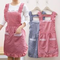 【hot sale】┋ D13 Kitchen Grid Apron Household Waterproof Anti Oil Sleeveless Strap-style Aprons