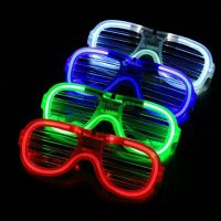 Chang แว่นตาเรืองแสง ""มีหลอดไฟ LED"" แว่นตาเรืองแสง คริสต์มาส ส่งฟรี Luminous glasses