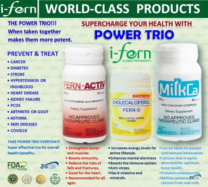 I FERN POWER TRIO FernD 120 Softgels FernACTIV 60 Capsules