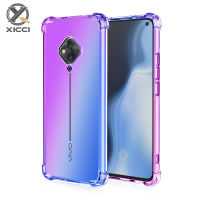 Xicci สำหรับ Vivo S1 PRO/VIVO V17 ไล่โทนสีสีกรณีปกอ่อน TPU ซิลิโคนโทรศัพท์กรณีปกหลังถุงลมนิรภัยกันกระแทกปลอก