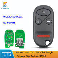 KEYECU สำหรับ Honda Accord Civic CR-V Insight Odyssey Pilot Prelude S2000 FCC: A269ZUA101รีโมทคอนลรถ Key Fob 434 Mhz