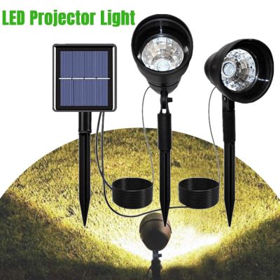 Solar LED Light Waterproof Landscape Spotlight Automatic Glow Lighting Easy Installation Durable Christmas Garden Yard Decor Power Points  Switches Sa