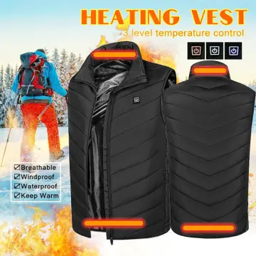 Men Women 15 Heated Coat Winter Body Warm Electric USB Jacket Thermal  Heating