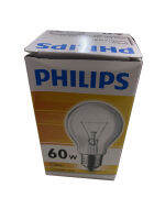 หลอดไส้ Philips ขั้วเกลียว 60 W E27 หลอดใสหรี่เเสงไฟได้ ให้ความร้อน