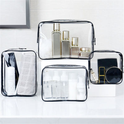 PVC Clear Bath Beauty Case Women Makeup Bags Storage Handbags Wash Bag Travel Transparent