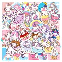 50/100pcs Cute Cartoon Unicorn Stickers for Laptop Luggage Phone Car Scooter Funny Vinyl Decal for Kids Girl Children Gift Stickers