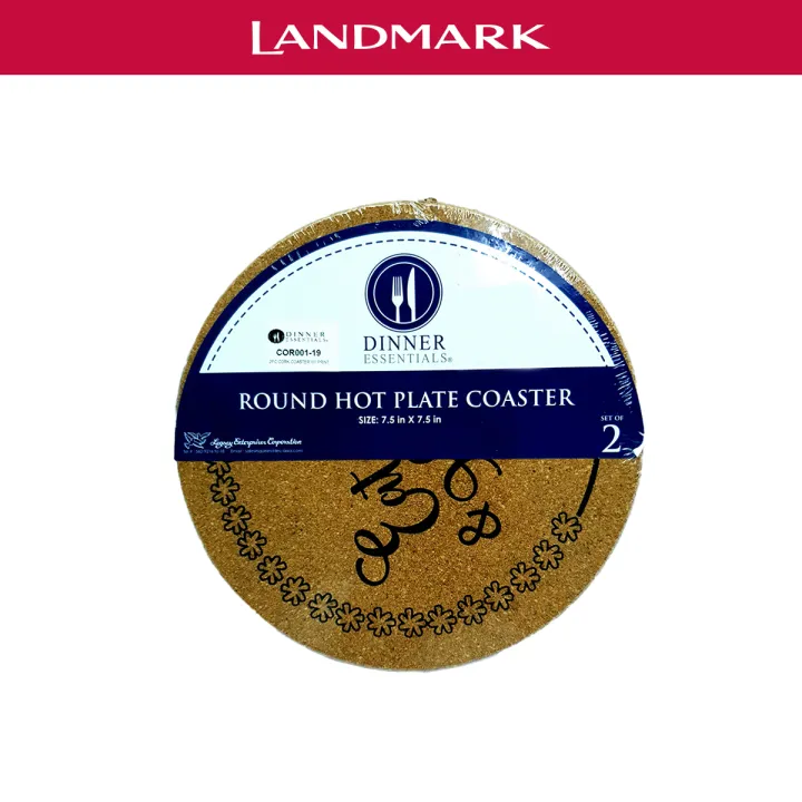 Landmark 2piece Cork Round Hot Plate Coaster Eat Talk & Share Lazada PH