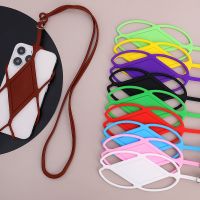 New Mobile Phone Lanyard Cover for Iphone Huawei Xiaomi Redmi Samsung Universal Silicone Strap Lanyards Case Neck Hanging Rope