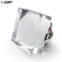 Square Crystal Downlight Recessed LED Downlight1W 3W 5W 7W Ceiling RGB Spotlight With AC110V220V Driver For Hallway Step Kitchen