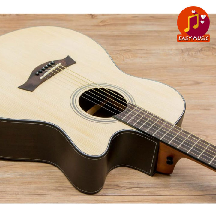 กีตาร์โปร่ง-gusta-om3c-acoustic-guitar