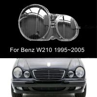 สำหรับรถเบนซ์ W210 E200 E240 E430 E320 2001 2002 2003ฝาไฟหน้ารถโป๊ะไฟแบบโปร่งใสเลนส์กระจกโป๊ะโคมไฟตัวครอบไฟหน้า