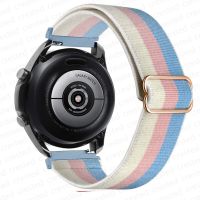 สายรัด20Mm/22Mm สำหรับนาฬิกา Samsung Galaxy Watch 6/5 /Pro/ 4 44 40Mm/Classic 3/Active 2/46Mm/42Mm สายรัดข้อมือไนล่อนยืดหยุ่นปรับได้