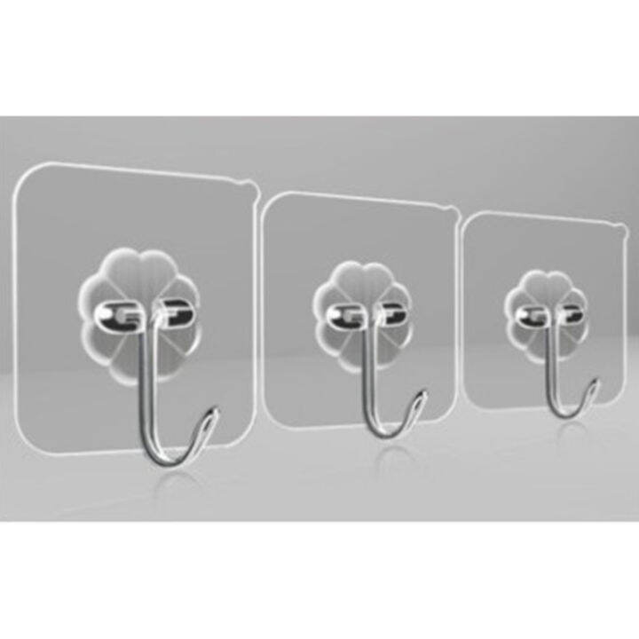 rayua-10-pcs-wall-hooks-15-kg-heavy-duty-self-adhesive-hook-ตะขอกันน้ำตะขอที่แข็งแรง