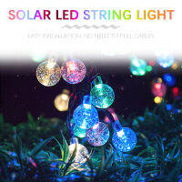 203050 LED Crystal Ball 5m6.5m9.5m Solar Flash Lamp Power LED String Fairy Lights for Outdoor Garden Christmas Decor