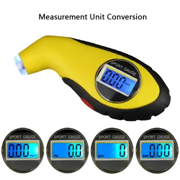 3-255PSI Digital Tyre Tire Air Pressure Gauge LCD Manometer