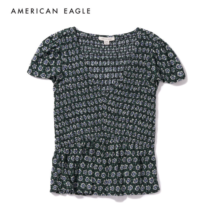 american-eagle-v-neck-smocked-babydoll-blouse-เสื้อเบลาซ์-ผู้หญิง-เบบี้ดอล-คอวี-ewsb-035-4883-300