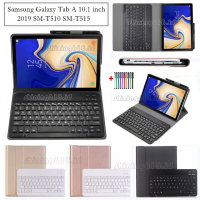 สำหรับ Samsung Galaxy Tab A 10.1 2019 SM-T510 T515แป้นพิมพ์ + คุณภาพสูงเคสที่มีขาตั้งหนังพับได้ปกแท็บเล็ต tcubjb