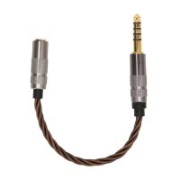 Kabel keseimbangan HIFI pria 4.4mm hingga 3.5mm adaptor Headphone wanita Stereo konektor berlapis emas untuk pecinta Hifi