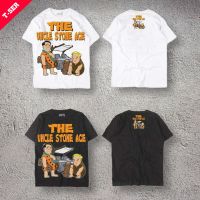 เสื้อยืด Xupzip ลาย THE UNCLE STONE AGE V.3 เสื้อยืดผ้าฝ้ายแท้ เสื้อโอเวอร์ไซส์ สไตล์ขาวดำ (เสื้อล้อการเมือง)