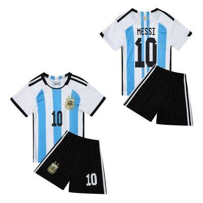 【Ready Stock】 The Brazilian World Cup Argentina football children suit childrens clothing baby pupil shirt for Boys and girls clothing