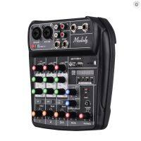 Muslady Ai - 4 คอนโซลมิกเซอร์ดิจิตอล 4 - Channel Bt Mp3 Usb อินพุต + 48 V Phantom PowerTH