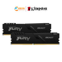 RAM (แรมพีซี) 16GB (8GBx2) DDR4 3200MHz KINGSTON FURY BEAST KF432C16BBK2/16 ประกัน LT