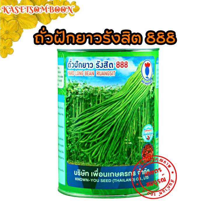 ถั่วฝักยาวรังสิต-888-เมล็ดพันธุ์ถั่วเนื้อ-500-ก-ตราดอกแดง