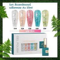 Set สีเจล AS 15ml. เซ็ตละ 5สี พร้อมชาร์จหมีสุดน่ารัก