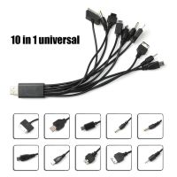 10in1สายเคเบิลหลายขาอะแดปเตอร์ USB สำหรับชาร์จสายชาร์จสายรับส่งข้อมูลอเนกประสงค์สายสายเคเบิลข้อมูล USB สำหรับโทรศัพท์ PSP IPod