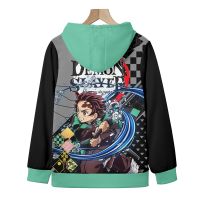 Sudadera con capucha 3D de Demon Slayer para hombre y mujer, ropa de chándal informal con capucha, a la moda