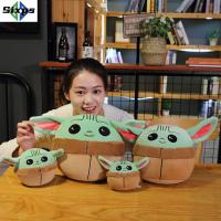 ตุ๊กตาหมอนกอดน่ารักตุ๊กตานุ่มสำหรับทารก Yoda SIXPS ของขวัญสำหรับเด็ก