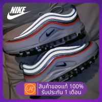 【โปรโมชั่นสินค้าแท้】NIKE AIR MAX 97 running shoes sports shoes Breathable and lightweightรองเท้าผู้ชาย รองเท้าสตรี รองเท้ากีฬา รองเท้าลำลอง รองเท้าวิ่ง การทำให้หมาด ๆ ป้องกันการลื่นและทนต่อการสึกหรอระบายอากาศได้ดี น้ำหนักเบา