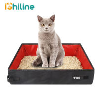 Folding Travel Pet Cat Litter Box Dog Toilet Tray Folding Cat Litter Bedpan Waterproof Outdoor Foldable Cat Litter Box