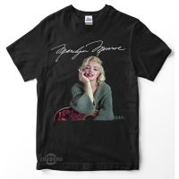 แฟชั่นใหม่ Marilyn MONROE เสื้อยืดสีบลอนด์พรีเมี่ยมเสื้อยืดตัวละครเสื้อยืดภาพยนตร์ 2023