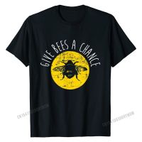 Give Bees A Chance Shirt, Funny Cute Vegan Bee Hobby Gift Printed On Tops Shirt Funky Cotton Man Tshirts